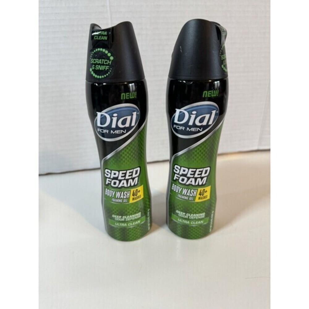 2-Dial Men Speed Foam Body Wash Ultra Clean NEW RARE Discontinued
